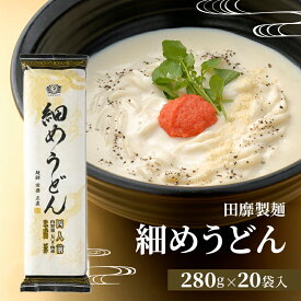 【ふるさと納税】田靡製麺 細めうどん 280g×20袋入 兵庫 兵庫県 姫路市