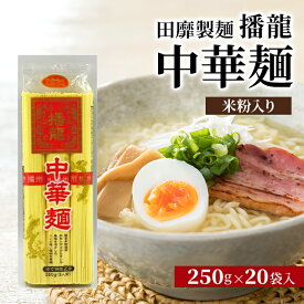 【ふるさと納税】田靡製麺 播龍 中華麺(米粉入り) 250g×20袋入 兵庫 兵庫県 姫路市