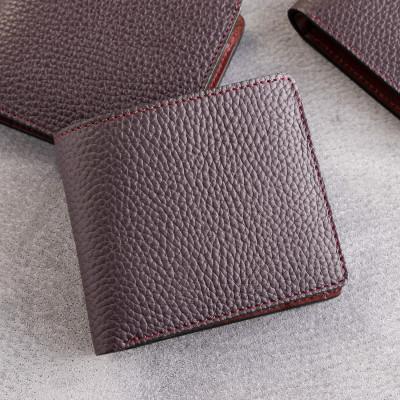 【革製品専門店の財布】二つ折り財布(パープル)【1279402】のサムネイル
