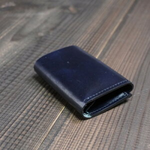 【ふるさと納税】イタリア高級レザー使用 お金を巻くように包む【Wallet roll】ネイビー【1605103】