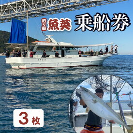 【ふるさと納税】釣り船魚英 乗船券3枚 体験チケット 体験 スポーツ アウトドア
