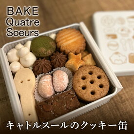 【ふるさと納税】【BAKE Quatre Soeurs】キャトルスールのクッキー缶　クッキー 詰め合わせ お菓子 洋菓子 焼き菓子 クッキー缶 かわいい ギフト 手土産