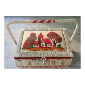 【ふるさと納税】日本唯一の編元より手編みのソーイングバスケット（お裁縫箱）胴持ち手タイプ