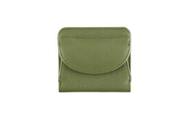 【ふるさと納税】豊岡工房 牛革コンパクト財布（3903）オリーブ / 財布 ウォレット