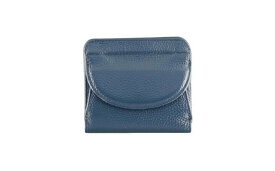 【ふるさと納税】豊岡工房 牛革コンパクト財布（3903）ネイビー / 財布 ウォレット