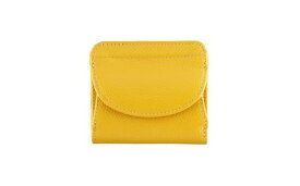【ふるさと納税】豊岡工房 牛革コンパクト財布（3903）イエロー / 財布 ウォレット