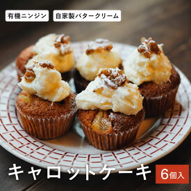 【ふるさと納税】有機人参使用のたっぷりクリームキャロットケーキ 約90g×6個入 / キャロットケーキ オーガニック 有機人参 クリームたっぷり 野菜ケーキ お取り寄せ スイーツ 焼き菓子 詰め合わせ ホワイトデー お返し 冷凍 手作り 化粧箱入り ギフト TAS BAKE