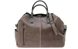 【ふるさと納税】レトロ ボストンバッグ（No.1595-20） ブラウン かばん バッグ ボストン レトロ 白化合皮 アンティーク加工