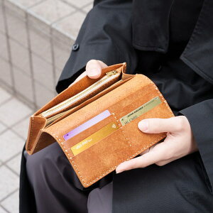 【ふるさと納税】豊岡財布 Haaki Leather 長財布 HLW300 コニャック(HLW300) / 長財布 サイフ さいふ おしゃれ 皮 革 牛皮 牛革