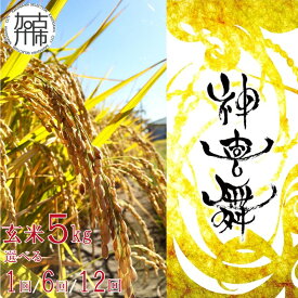 【ふるさと納税】＼選べるお届け回数／お米【神喜舞】玄米 [令和7年産] 5kg×1 / 5kg×6ヶ月定期便 / 5kg×12ヶ月定期便《 神喜米 兵庫県 お米 玄米 5キロ 30キロ 60キロ 米 国産 数量限定 11月中旬より順次発送予定 送料無料 ヒノヒカリ 》
