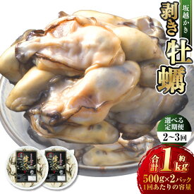【ふるさと納税】【選べる定期便】牡蠣 坂越かき 剥き牡蠣 約500g×2パック（計約1kg） 〈定期便 2回・3回〉 ／ かき カキ オイスター 生牡蠣 生カキ 生ガキ 生がき 剥き身 魚介 貝 生食 瀬戸内海 兵庫県 赤穂市 冷蔵 送料無料【2026年1月上旬～3月下旬発送予定】