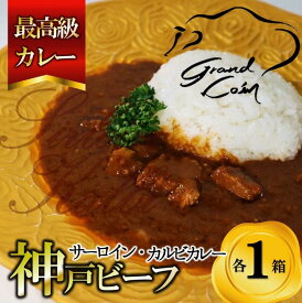 【ふるさと納税】最高級カレー『神戸ビーフ』肉カレー2食セット＜サーロインカレー・カルビカレー＞