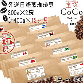 【ふるさと納税】【宝塚】12ヶ月の定期便（当日自家焙煎珈琲豆・全12種類）