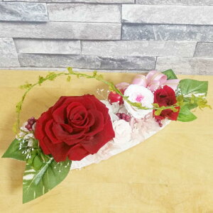 【ふるさと納税】大きなバラのナチュレ プリザーブドフラワー フラワーアレンジメント 大きなバラ インテリア 花 長持ち お手入れ簡単 花ギフト 香りのない花 花粉のない花 小花アレンジ