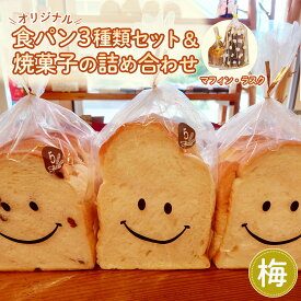 【ふるさと納税】No.006 【梅】Nico Nico Pann オリジナル食パン 食べ比べセットと焼き菓子（マフィン・ラスク）の詰め合わせ ／ 食パン 食べ比べ セット マフィン ラスク おまかせ 無添加食パン もちもち 焼き菓子 菓子 送料無料 兵庫県 川西市
