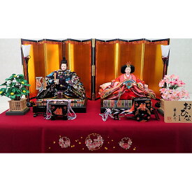 【ふるさと納税】雛人形　京九番親王「桜爛漫」毛氈飾　No.9-012 インテリア 装飾品 お雛様