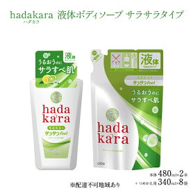 【ふるさと納税】【 3月 限定価格 キャンペーン 】 hadakara（ハダカラ）オリジナルセット サラサラタイプ《本体×2本、つめかえ用×8袋》[ ライオン LION ボディソープ ]　【石鹸 液体せっけん つめかえ用 本体 ボディーソープ ハダカラ 保湿成分】