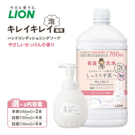 【ふるさと納税】【選べる内容量】ハンドソープ 泡 キレイキレイ 薬用 ハンドコンディショニングソープ 本体 450ml 詰替 700ml やさしいせっけんの香り 泡ハンドソープ 薬用ハンドソープ 日用品 消耗品 大容量 いい香り LION ライオン 泡石鹸 石鹸 兵庫 兵庫県 小野市
