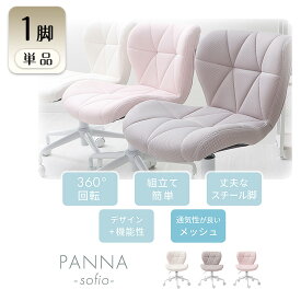 【ふるさと納税】デスクチェア PANNA-sofio-(パンナ ソフィオ) 1脚 選べるカラー 椅子 チェア オフィスチェア 事務椅子 ワークチェア OAチェア パソコンチェア ゲーミングチェア コンパクト 昇降 回転 メッシュ おしゃれ インテリア 家具 兵庫 兵庫県 小野市