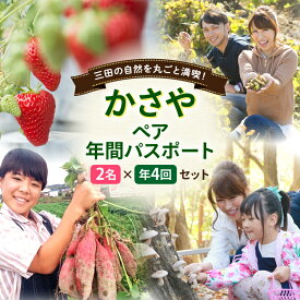 【ふるさと納税】 チケット かさや年間パスポート 2名 4枚 セット [かさや 兵庫県 三田市 3d28bae310008] 体験チケット ペア 体験型 ふるさと納税 パスポート 自然 アクティビティ レジャー 牛肉 黒毛和牛 鶏肉 若鶏 いちご バーベキュー しいたけ 椎茸 BBQ 黒豆 枝豆