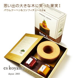 【ふるさと納税】 思い出の大きな木に実った果実 1 ( 小山流バウムクーヘンMサイズ×1 / コンフィチュール×2 ) バウムクーヘン ジャム エスコヤマ コヤマ スイーツ ギフト お祝い 贈答品 中元 歳暮 おすすめ 送料無料 兵庫県 三田市[ 3d28bai150006 ]