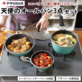 【ふるさと納税】特別寄附額 改定前 [ 天使のオールパン セット ソースパン・ソテーパン・プチパン ] フライパン 片手鍋 小鍋 調理器具 キッチン用品 アサヒ軽金属　お届け：ご入金から3週間程度でお届け