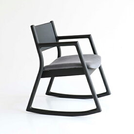 【ふるさと納税】U-La Rocking Chair -Premium Black- 新生活 木製 一人暮らし 買い替え インテリア おしゃれ 　【 インテリア 椅子 グッドデザイン賞 チェアー ロッキングチェア 無垢 リラックス 日用品 】
