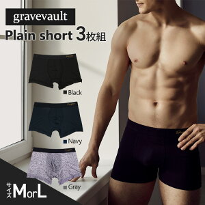 yӂ邳Ɣ[Łzgravevault Plain short iOCu{[g v[ V[gj3Zbg(Black,Navy,Gray)  pc {NT[pc j Y