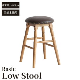 【ふるさと納税】Rasic Low Stool 新生活 木製 一人暮らし 買い替え インテリア おしゃれ ロースツール 椅子 いす チェア 家具　【インテリア】