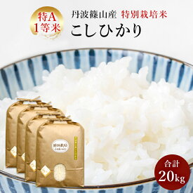 【ふるさと納税】お米のおいしさ伝えたい！特別栽培米コシヒカリ5kg×4