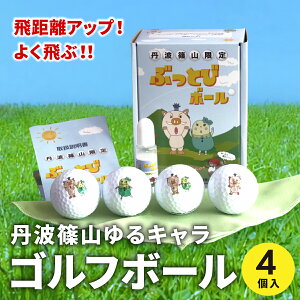 【ふるさと納税】ぶっとびボール 4個 イラスト ゴルフボール ゴルフ ボール golf