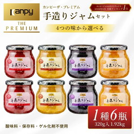 【ふるさと納税】〈スピード出荷〉カンピー ザ・プレミアム 手造りジャムセット 4つの味から選べる (グリーンウッド)各320g 6個セット 計1.9kg 兵庫県 丹波篠山市 カンピー 酸味料・保存料・ゲル化剤を不使用 ブルーベリー いちご マーマレード 無添加 ごろっと果実 個包装