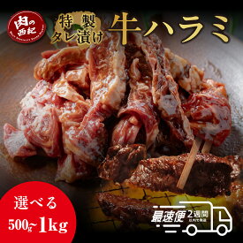 【ふるさと納税】自家製たれ漬ハラミ （500g or 1kg） たれ漬け ハラミ肉 はらみ 焼肉用 小分け 冷凍 大容量 兵庫県 丹波篠山市 BBQ 焼肉