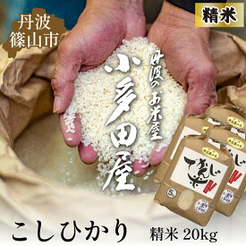 【ふるさと納税】【令和7年産】お米のおいしさ伝えたい！丹波篠山産コシヒカリ5kg×4 | 白米 100％単一原料米 産地直送米 おいしい お米 精米 コシヒカリ ブランド おこめ 健康 送料無料 おすすめ 人気 口コミ