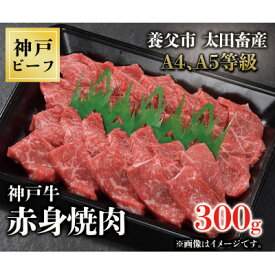 【ふるさと納税】神戸牛　赤身焼肉　300g【配送不可地域：離島】【1441634】