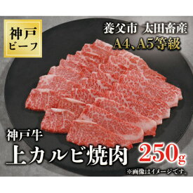 【ふるさと納税】神戸牛　上カルビ焼肉　250g【配送不可地域：離島】【1441977】