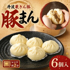 【ふるさと納税】肉まん 豚まん 6個 冷凍「丹波栗きん豚まん」6個と「蒸し直し簡単ケース」1個のセット 丹波栗きん豚の豚肉100％使用 ブタまん 豚饅 点心 蒸し料理 たんばぐり 栗 豚肉 グルメ 冷凍食品 お取り寄せ 兵庫県 丹波市