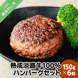 【ふるさと納税】熟成淡路牛100%ハンバーグセット（150g×6個セット） ふるさと納税 おすすめ