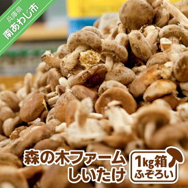 【ふるさと納税】【農薬・化学肥は不使用】森の木ファームしいたけ（1キロ箱）ふぞろい