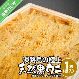 【ふるさと納税】★予約受付★【花光】淡路島の極上ウニ！天然黒ウニ（板入1枚）【無添加・ミョウバン不使用・期間/数量限定】◆3月中旬以降発送開始