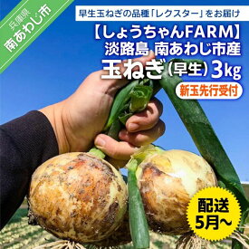 【ふるさと納税】【新玉予約】【しょうちゃんFARM】淡路島　南あわじ市産玉ねぎ3kg　早生　◆配送5月〜