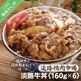 【ふるさと納税】【食肉卸三昭】淡路牛丼 160g×6パック