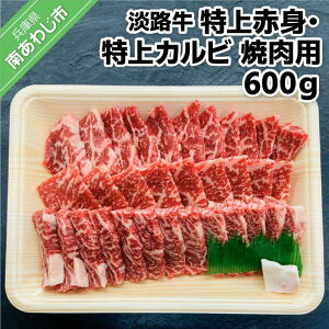 【ふるさと納税】 ふるさと納税 牛肉 焼肉 赤身肉 【淡路牛】 特上赤身・特上カルビ 焼肉用 600g