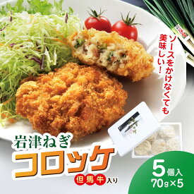 【ふるさと納税】岩津ねぎコロッケ但馬牛入り 5個（ 70g×5個 計350g ）兵庫県 朝来市 AS1AB19 コロッケ 牛肉コロッケ ねぎコロッケ 岩津ねぎ ねぎ ネギ 葱 揚げ物 フライ 惣菜 おかず 晩御飯 晩ご飯 お弁当 但馬牛 冷凍