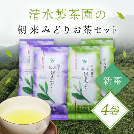 【ふるさと納税】＼令和6年産 新茶／ 清水製茶園の朝来みどりお茶セットB お茶 茶 おちゃ ちゃ 日本茶 緑茶 おちゃっぱ お茶っ葉 茶葉 煎茶 新茶 無農薬 農薬不使用 兵庫県 朝来市 AS2BA10