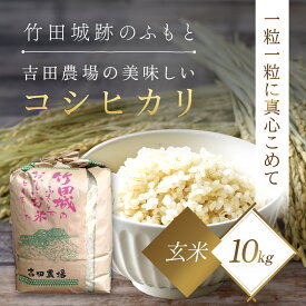 【ふるさと納税】竹田城跡の麓 吉田農場の美味しいコシヒカリ（玄米）10kg コシヒカリ こしひかり コメ こめ 米 ごはん ご飯 玄米 10キロ 兵庫県 朝来市 AS1BF1