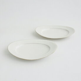 【ふるさと納税】【Awabi ware】 オーバル皿S ペアセット （白磁×2） 《決済から3ヶ月前後で発送》