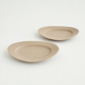 【ふるさと納税】【Awabi ware】 オーバル皿S ペアセット （ベージュ×2） 《決済から3ヶ月前後で発送》