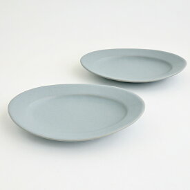 【ふるさと納税】【Awabi ware】 オーバル皿M ペアセット （青マット×2） 《決済から3ヶ月前後で発送》