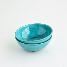 【ふるさと納税】【Awabi ware】どんぶり ペアセット（トルコ青×2） 《決済から3ヶ月前後で発送》
